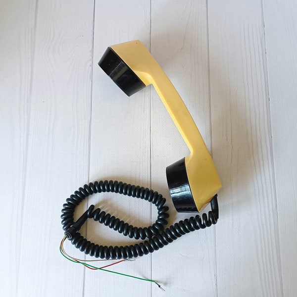 Vintage rotary telephone parts, Handset from a landline phone of the USSR, Vintage Rotary Mechanism Made in USSR, Dial phone bells parts