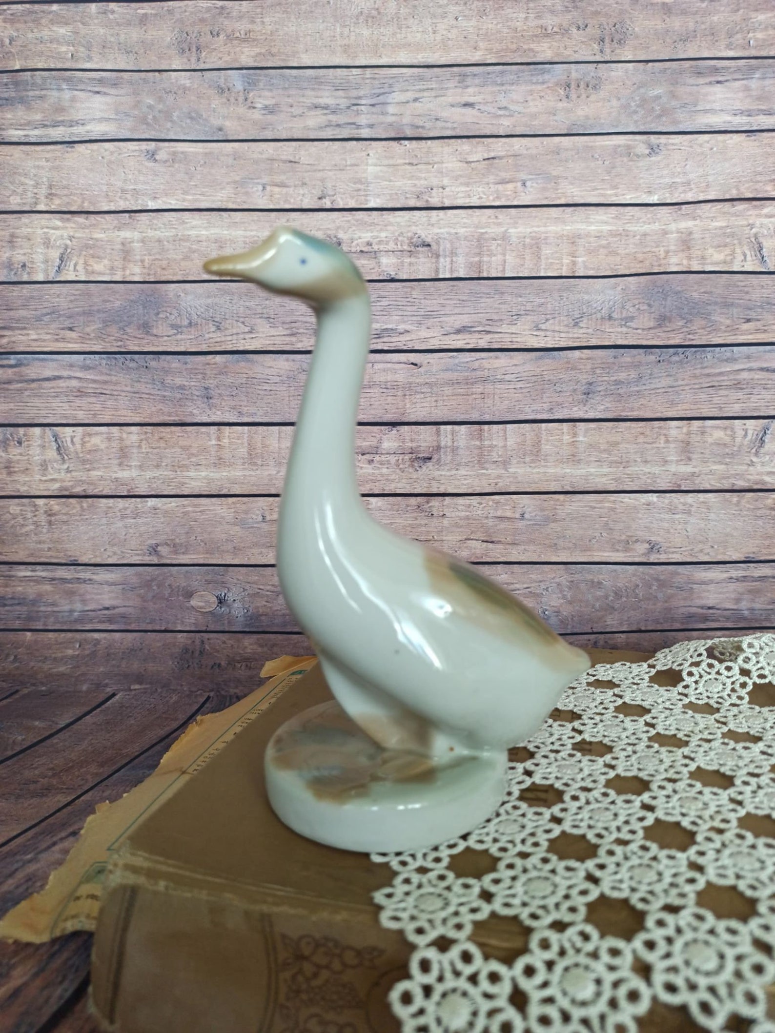 Porcelain Goose Figurine Vintage Home Decor Vintage Ceramic Etsy