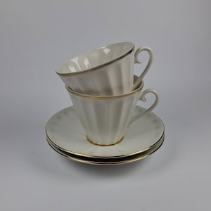A rare find Vintage Imperial Lomonosov Porcelain Coffee Cup and Saucer, St. Petersburg Decor, Russia, Pair cups and saucers,Bone Porcelain