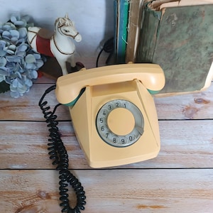 Vintage telephone Retro office decor Old phone Vintage Home decor Desk phone Dial disc phone Telephone USSR