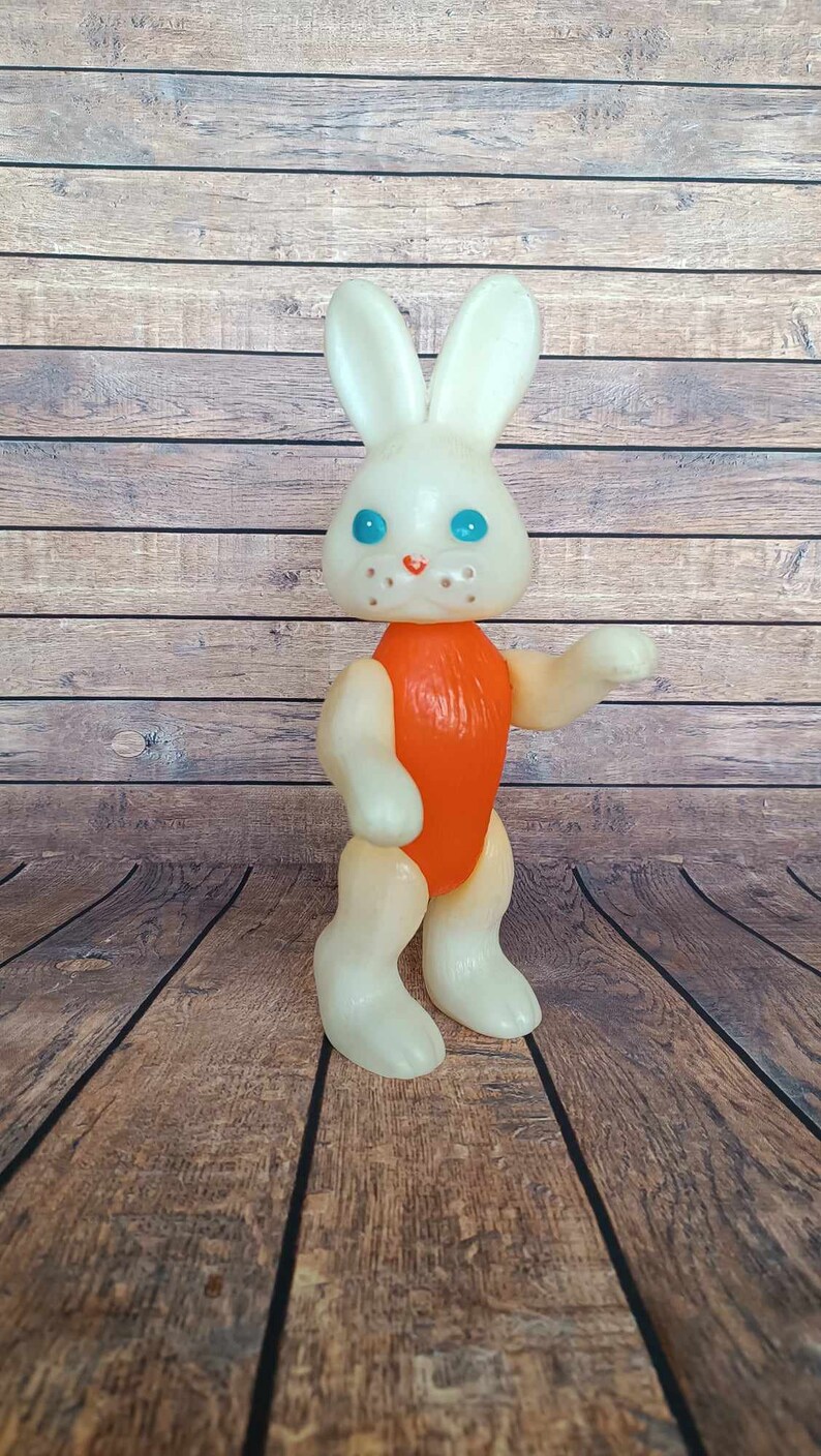 Big Rare Soviet Bunny, Bunny, Vintage Toy, Rabbit, Plastic Usse Doll ...
