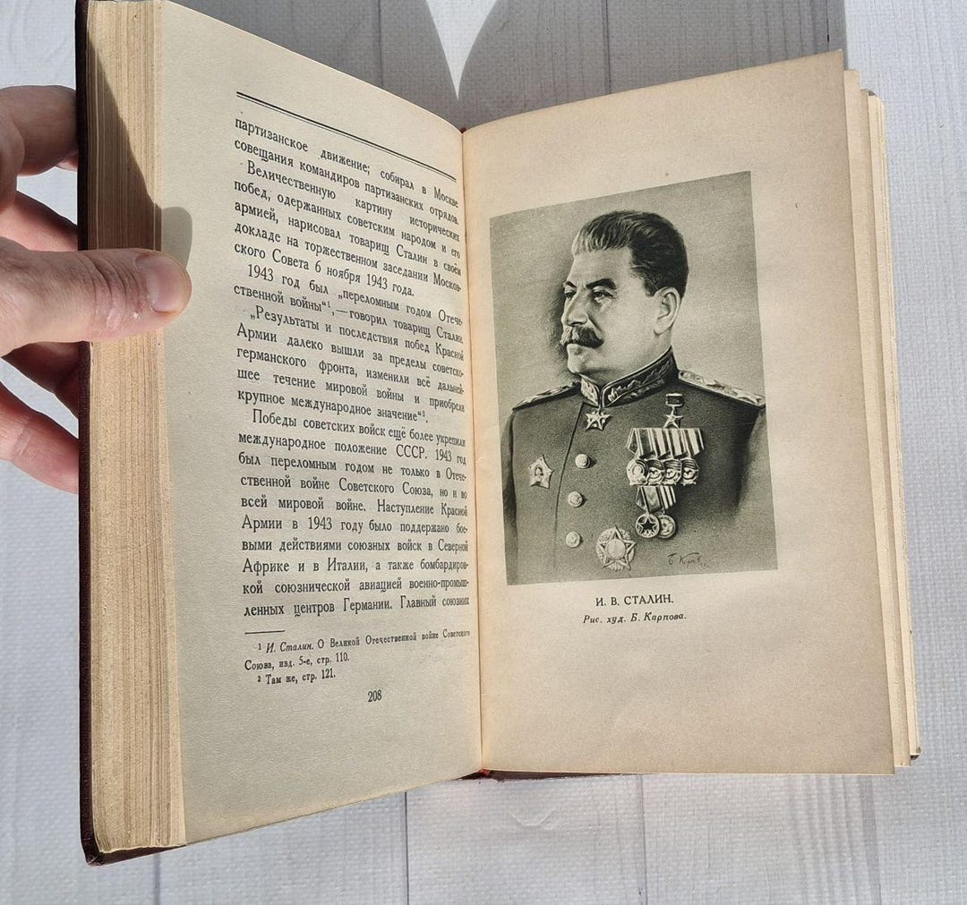 Stalin's Library Antique Book of the USSR 1950, Brief Biography of Stalin, Soviet ...