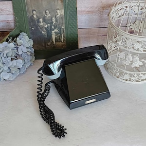 Retro office decor Old phone Vintage Home decor Desk phone Dial disc phone Telephone USSR