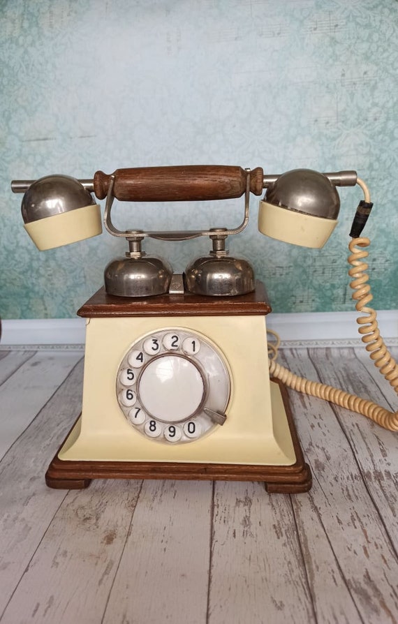 Teléfono antiguo Teléfono vintage Teléfono de disco Estilo victoriano  francés Teléfono rotativo Vintage Decoración retro de la oficina Vintage  Decoración del hogar Teléfono de escritorio -  México