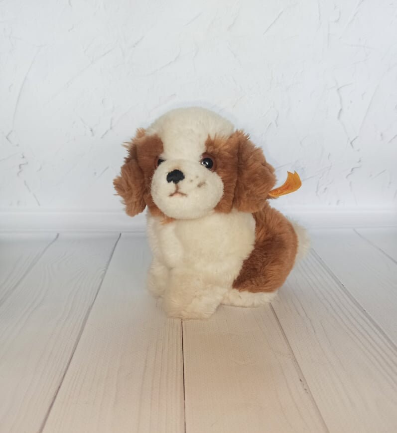Vintage Steiff Snuffi St Bernard Dog 077340 Vintage Rare
