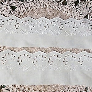 Antique lace 95 in Vintage lace Antique lace trim Cotton lace Antique cotton lace Retro lace Wedding lace White lace Old lace