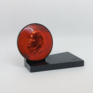 Placa de propaganda comunista Lenin Recuerdos soviéticos Recuerdo de mesa Retrato de Lenin Vintage soviético Lenin URSS
