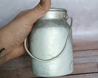 アルミミルク缶レトロ金属花瓶ヴィンテージ家の装飾カントリーキッチン