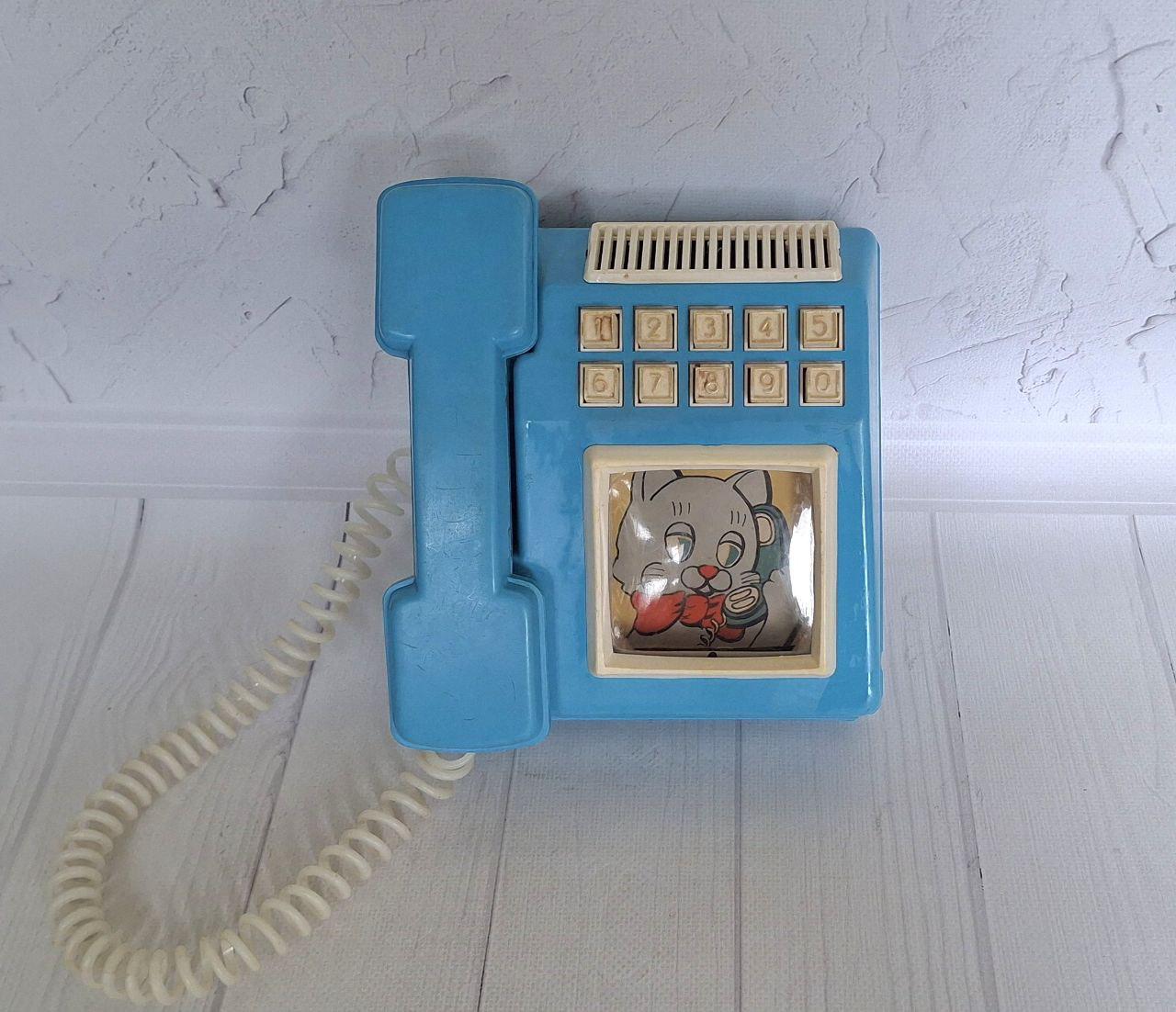 Vintage Toy Phone Telephone USSR 80s Soviet Telephone Vintage Home