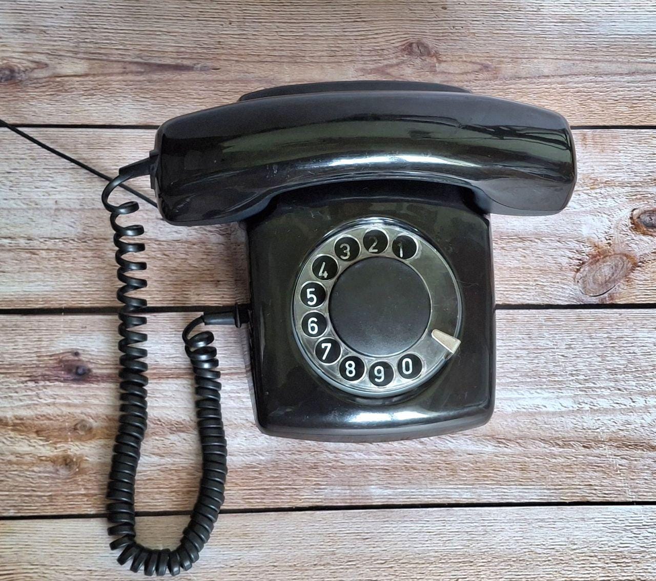 Vintage Black Telephone Retro Office Decor Old Phone Vintage Home Decor ...