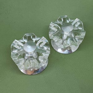 Vintage Set clear Glass Door Handle, Old Door Knobs Vintage Home Decor Vintage door knobs