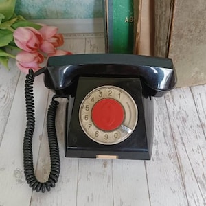 Vintage telephone Retro office decor Old phone Vintage Home decor Desk phone Dial disc phone Telephone USSR