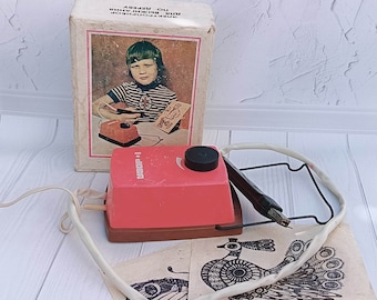 Vintage soviet burner Pyrography Device,Vintage old wood-burning pen,Soviet pyrography,USSR woodworking crafts,tool for hand-made