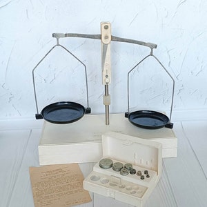 Vintage 1980 APOTHECARY WEIGHTS Set Vintage Pharmacy Scales Vintage Home decor Balance Scales Vintage Gadgets USSR