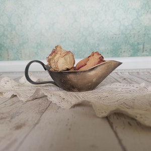 Antique sauce bowl Cupronickel Farmhouse Decor Vintage kitchen decor