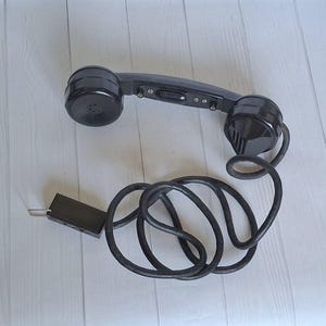 Vintage Rotary Telephone Parts, Handset From a Landline Phone of the