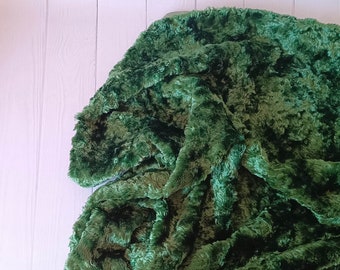 Vintage Plush Bright green Luxurious fabric (viscose on cotton base) Antiques Teddy bear plush