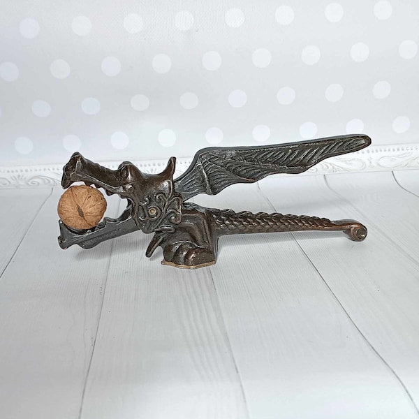 Soviet Vintage Nutcracker Farmhouse Decor Metal Dragon Vintage Home decor Nutcracker Collectible Nutcracker Vintage Metal Dragon Figurine