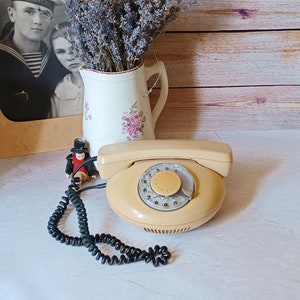Antique telephone of the USSR Desktop vintage phone Retro office decor Old phone Vintage Home decor Desk phone Dial disc phone