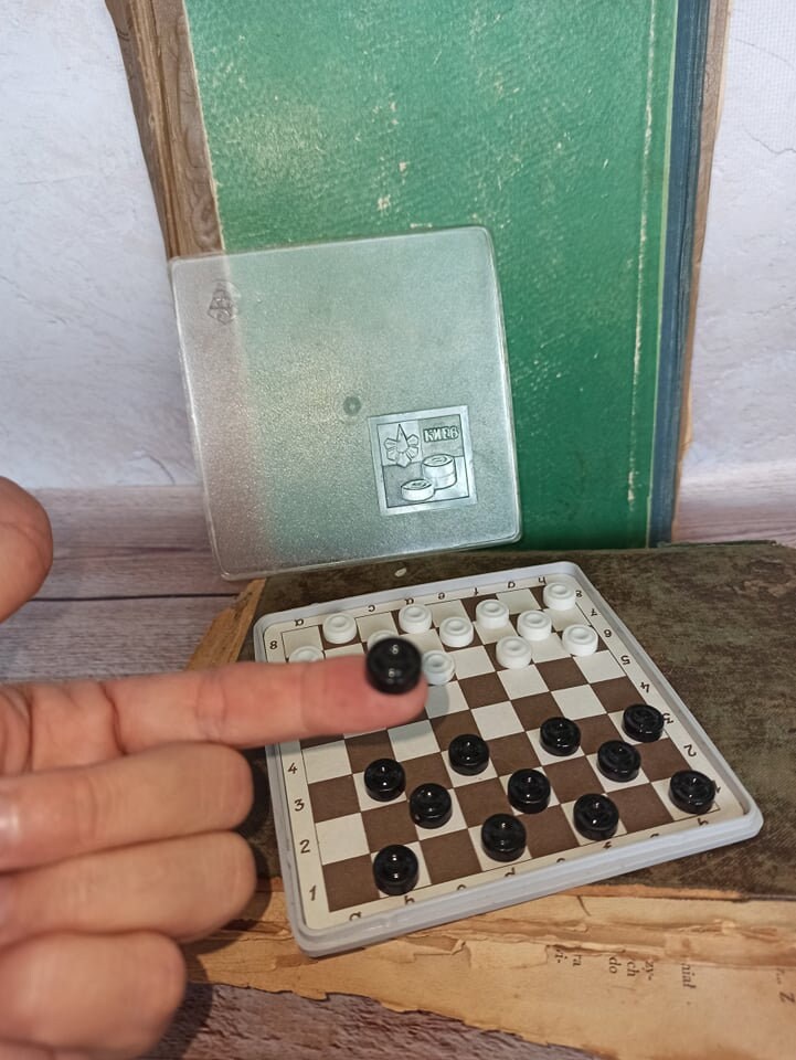 Vintage Pocket Checkers Mini Travel Checkers Set USSR Etsy UK