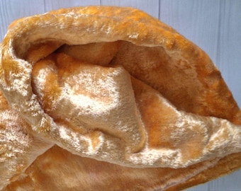 Vintage Plush Luxurious fabric Light Orange (viscose on cotton base) Antiques Teddy bear plush