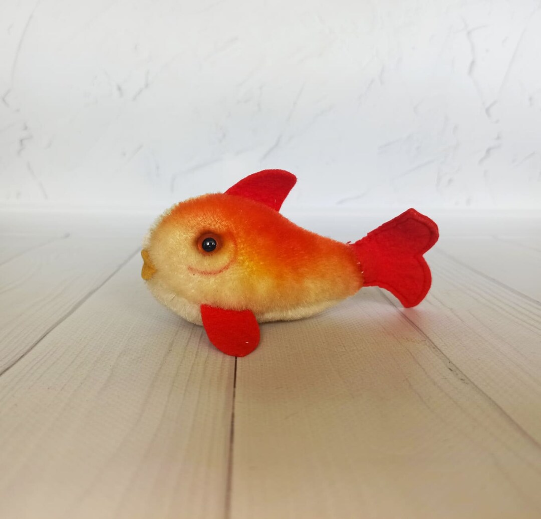 シュタイフ★Flossy Fish 2体セット★赤い魚のフロッシー★Steiff Vintage Steiff Flossy The Fish Goldfish Mohair Plush Toy | eBay