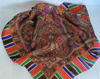 Orientalny szalik Szal Pashmina Szal damski Boho folk etniczny Ukraiński szal Rosyjski Szalik szal Kwiatowy szalik na głowę Damski szalik na prezent