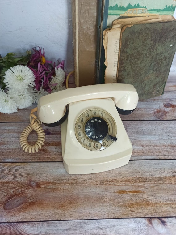 1950 Teléfono vintage Decoración de oficina retro Teléfono Carbolite  Teléfono antiguo Vintage Decoración del hogar Teléfono de escritorio  Teléfono de disco de marcado Teléfono URSS -  México