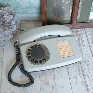 Desktop vintage phone Retro office decor Old phone Vintage Home decor Desk phone Dial disc phone Telephone USSR