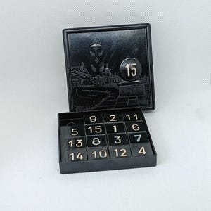 Vintage Puzzle Game Original Rare Exclusive Made in the USSR Fifteen Carbolite