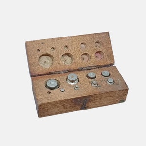Antique 1953 APOTHECARY WEIGHTS Set Vintage Pharmacy Scales Vintage Home decor Balance Scales Vintage Gadgets USSR