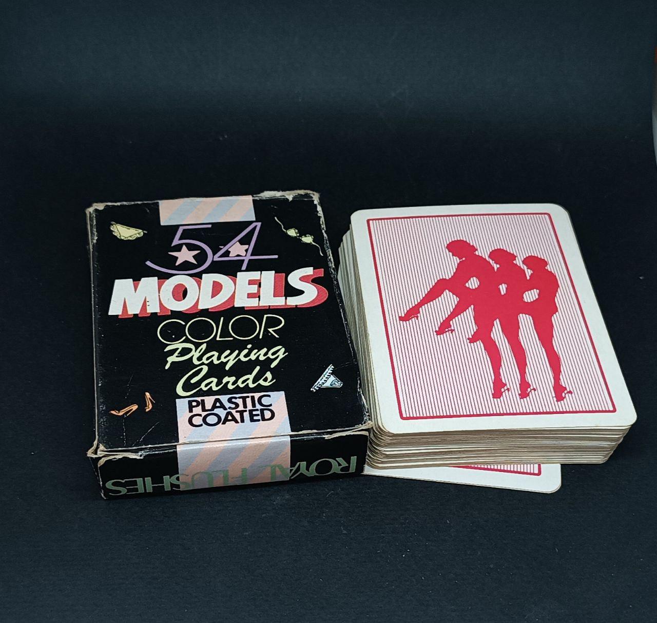 JEU CARTES VINTAGE 1960's Playgirl 54 Nude Color Plastic Covered
