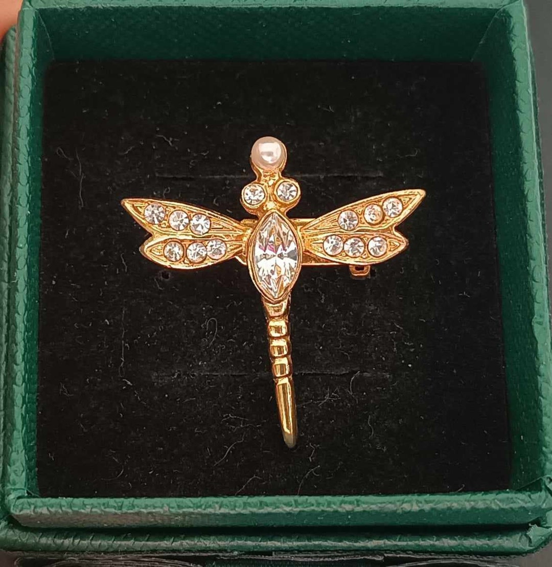Broche Libellule Vintage Scherrer Paris - Bijou De Couture Jean Louis Scherrer - Belle Pièce Ancienne