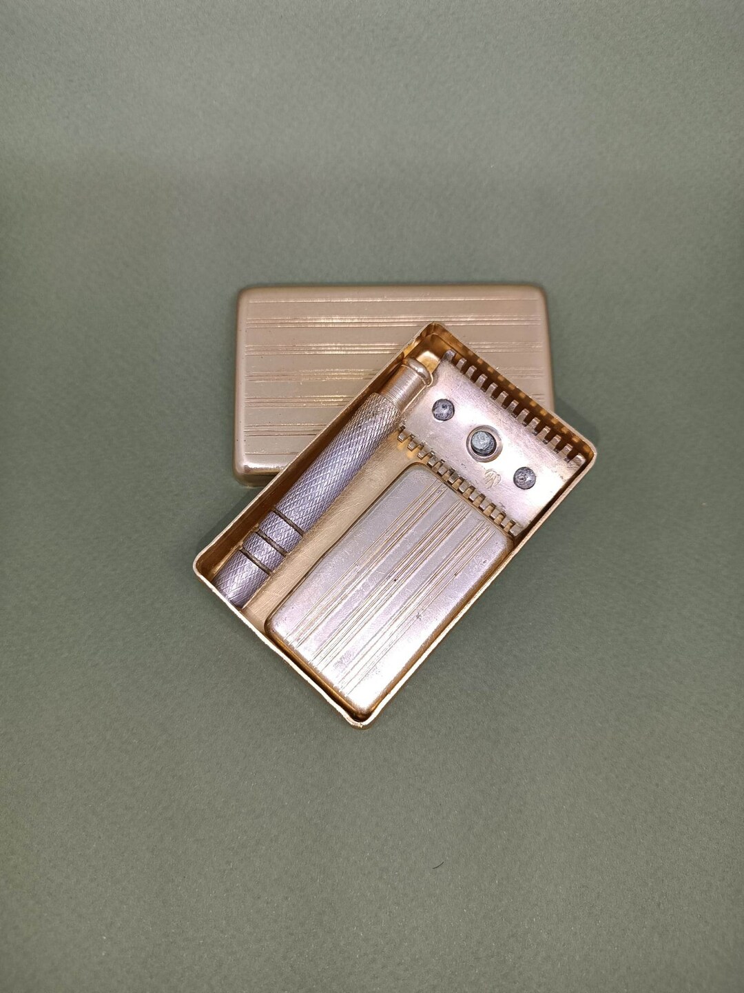 Soviet Vintage Razor red Star 1970s, USSR Shaver Set, Travel Safety ...