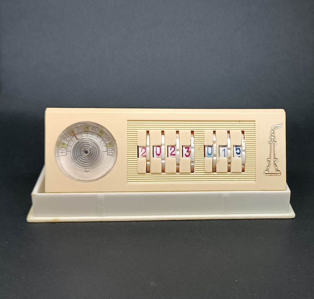 Vintage Perpetual Calendar, Desk Calendar, Vintage Office Desk