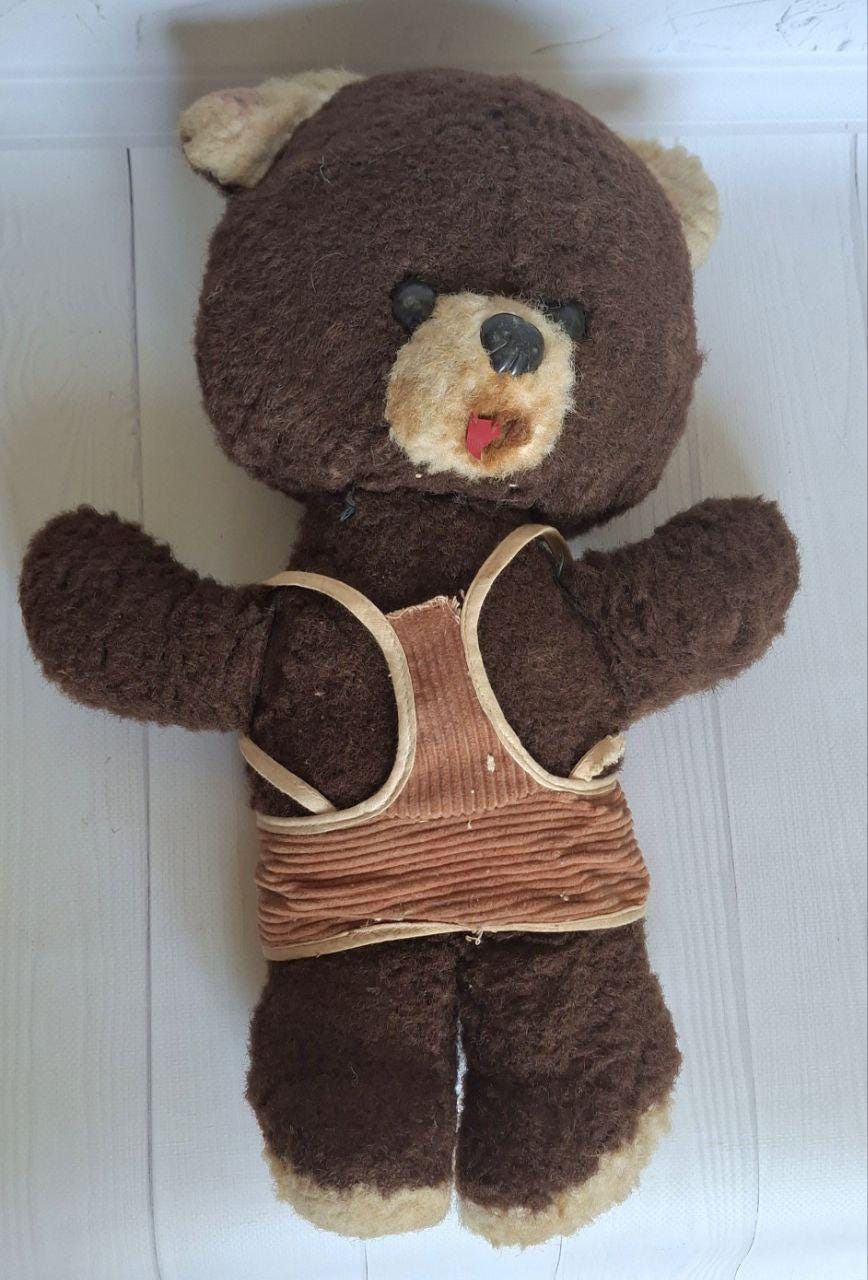 廃番希少‼️✨美品✨Vintage Teddy Bear Vintage Teddy Bear USSR 60s Antique Collection Bear Vintage Toy