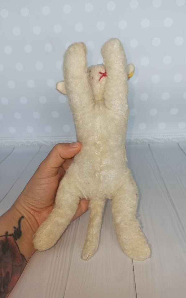 Steiff Floppy Lamby Lamb Sheep 1970s Big 28cm 11 Inches Wool