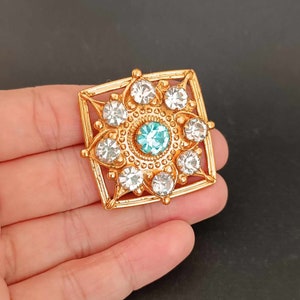Vintage brooch Vintage jewelry Rhinestone brooch Antique brooch Vintage pin Brooches Retro brooch Vintage accessory Jewelry accessories