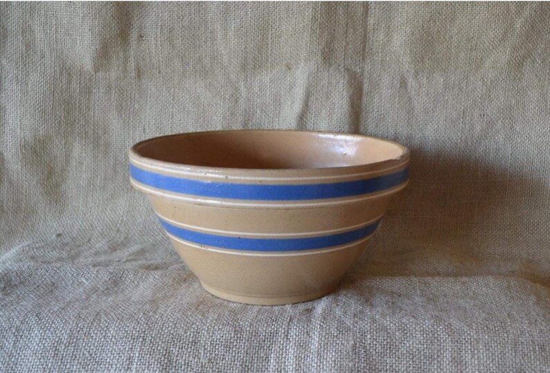 Antique Yellow Ware bowl Yellow Ware #5 Mixing bowl