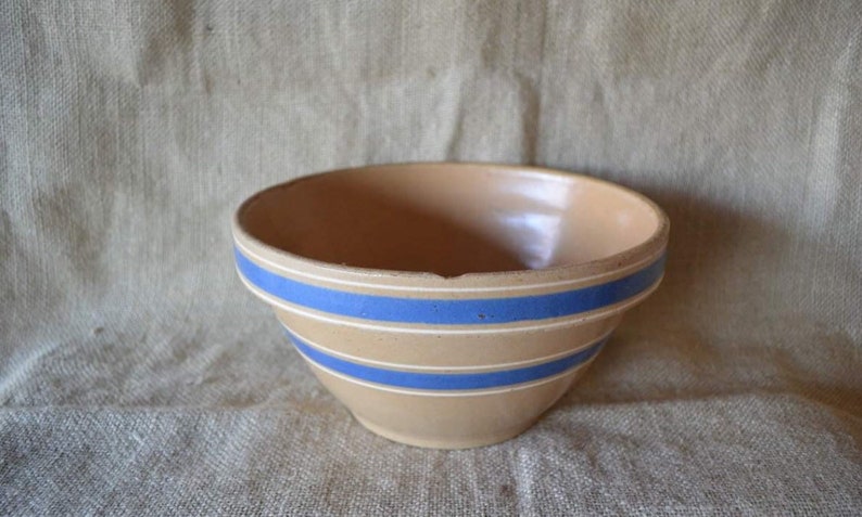 Antique Yellow Ware bowl Yellow Ware #5 Mixing bowl