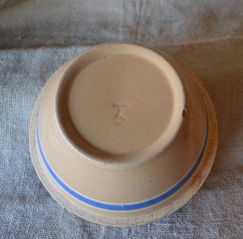 Antique Yellow Ware bowl Yellow Ware #5 Mixing bowl