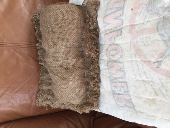 Small Burlap Pillow Coffee Sack Pillow Etsy