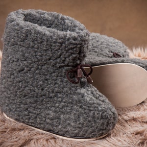 womens grey slipper boots