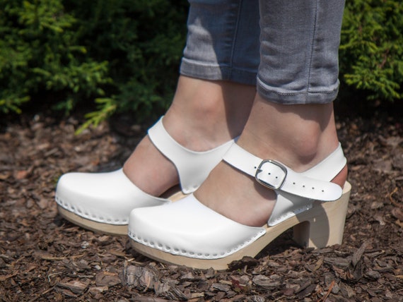 Elegant High Heels Clogs With Straps 