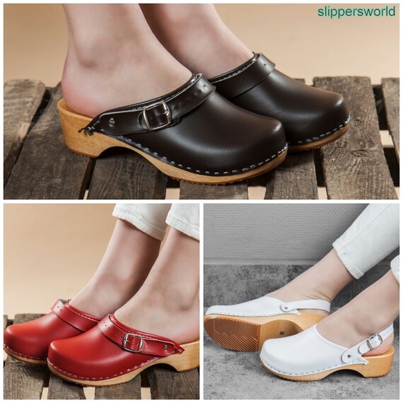 etsy wooden clogs