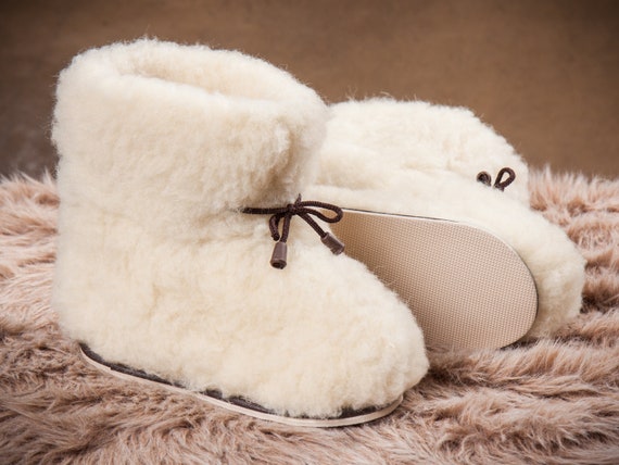 womens slipper boots with hard sole