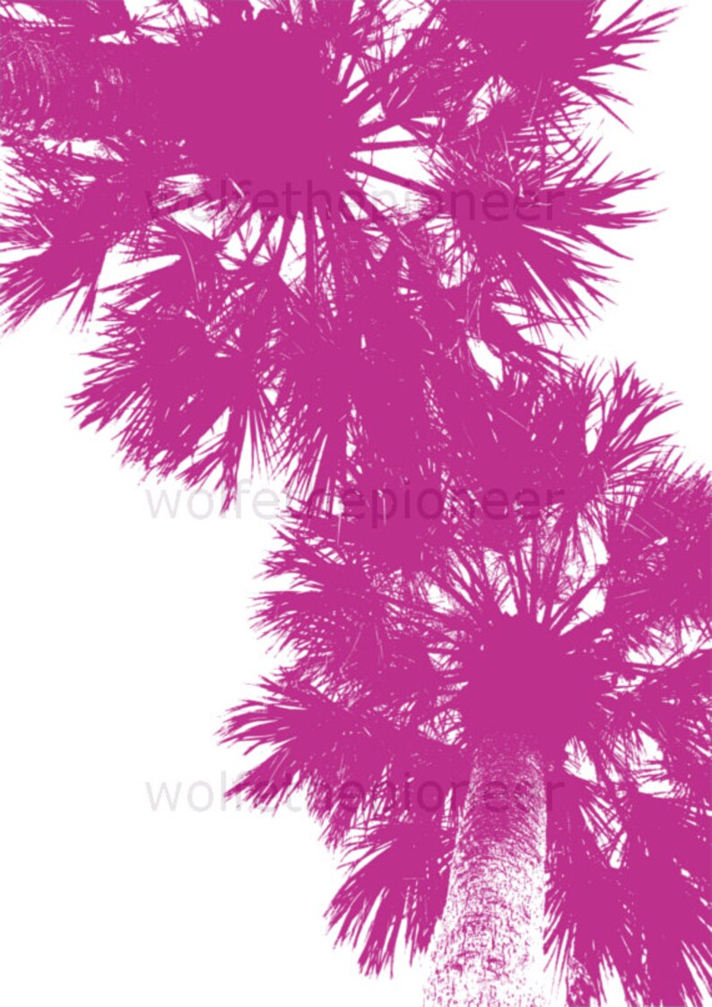 Print Set Fun Printable Art Digital Prints Instant Download Tropical Wall Art Palm Tree Decor Hot Pink Print Minimalist Decor image 2