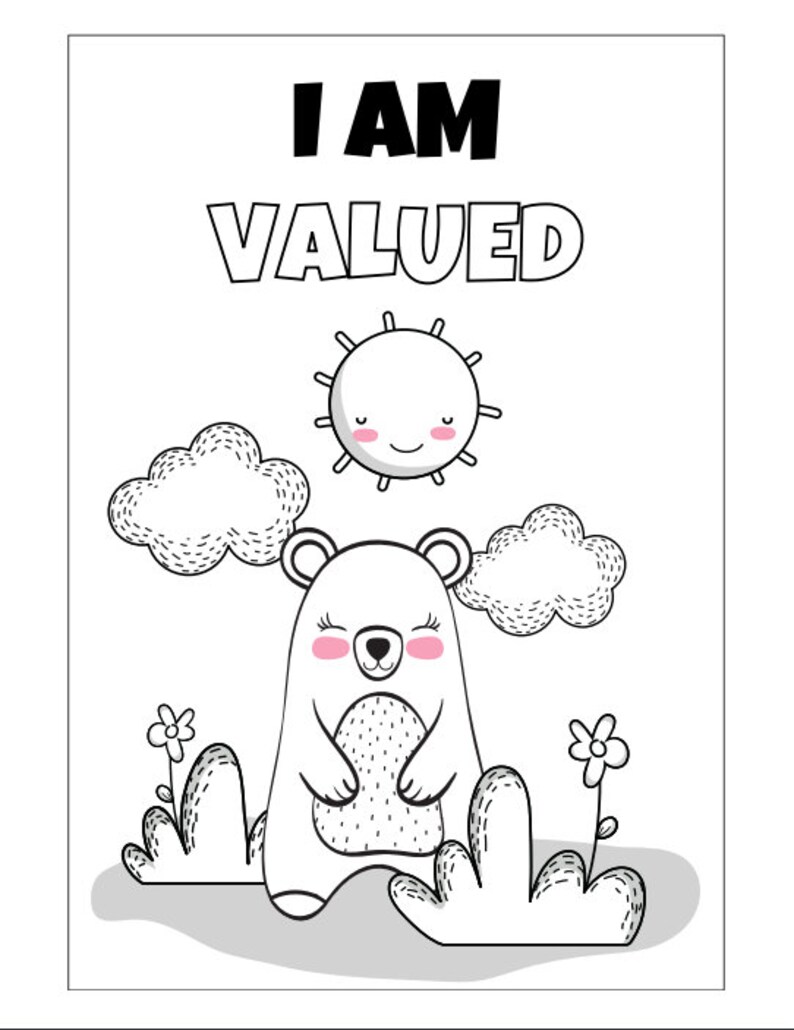 Animal Positive Affirmations Coloring Book - Etsy