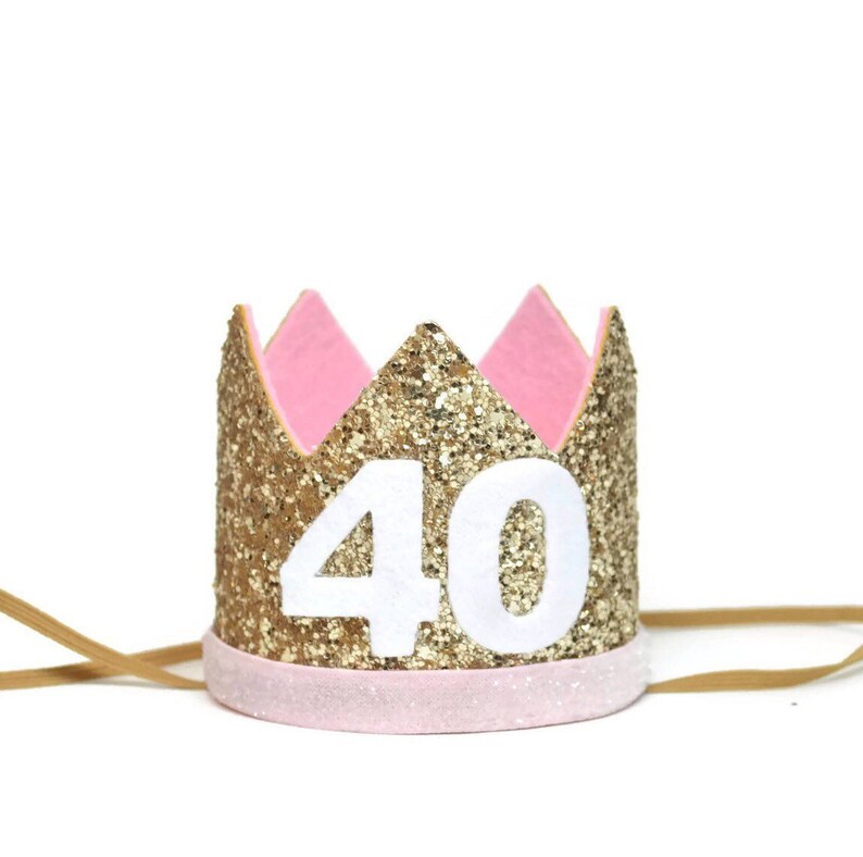 40th Birthday Party Hat Adult Birthday Crown Adult Party Etsy
