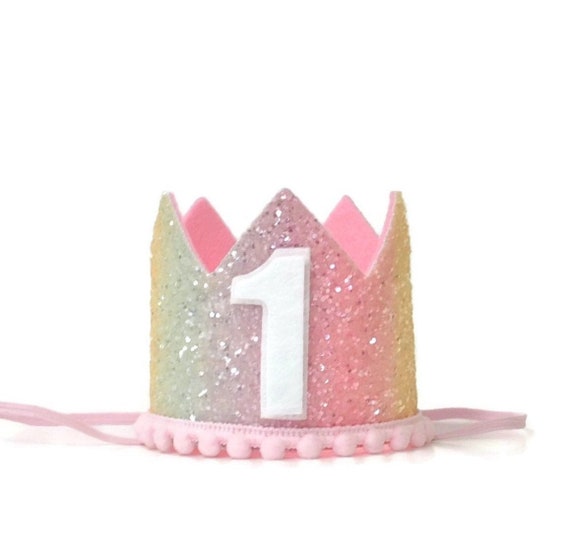 4th Birthday Crown Rainbow 4th Birthday Party Hat Baby Pink Pastel Rainbow 4th Birthday Outfit Girl Rainbow Unicorn Birthday Party
